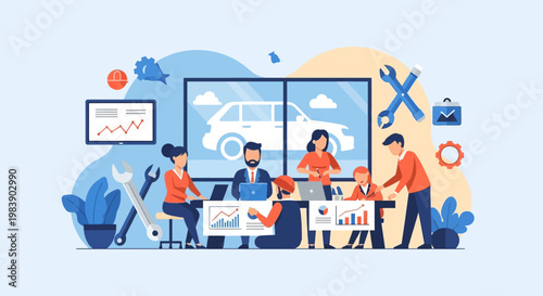 Business People Working Office Meeting.