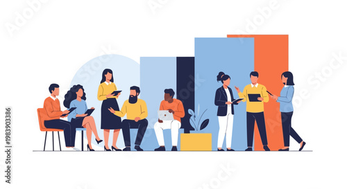 People in a business setting.