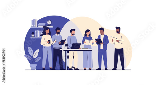 Diverse group of business people.