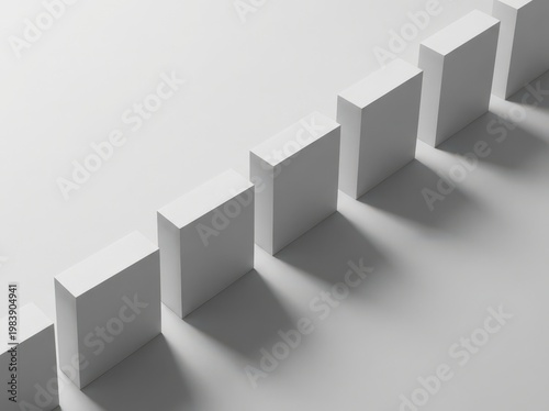 Monochrome abstract architecture a stairway to nowhere in grayscale