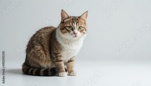 cat on white background