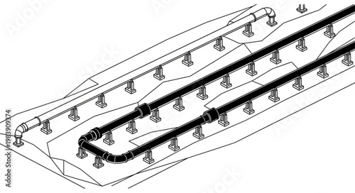 Closeup LED Strip Lighting Module Assembly With Clips.
