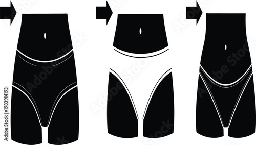 Black and white necklace display three mannequin busts showcase jewelry