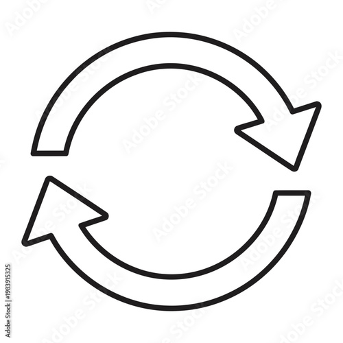 Circle arrows icon representing refresh reload sync with circular, exchange
