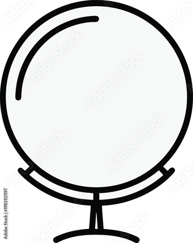 hula hoop large circle often shown in motion arc line art vector illustration on transparent background