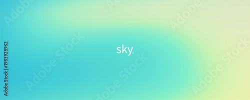 Abstract clear blue sky. Pastel rainbow. Light blue, pink and yellow color vector banner. Pastel gradient sky pattern.