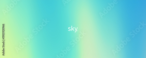 Abstract clear blue sky. Pastel rainbow. Light blue, pink and yellow color vector banner. Pastel gradient sky pattern.