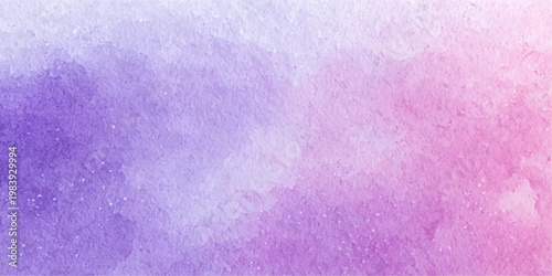 Abstract purple and pink watercolor background texture features a vintage grunge design on aged paper canvas with light violet paint strokes for an artistic wallpaper backdrop