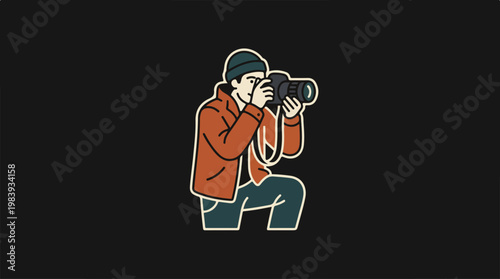 Man holding a digital camera.