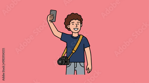 Man taking a selfie photo.