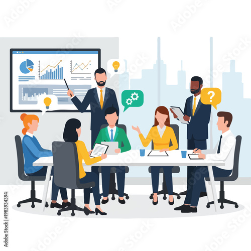 Business people in a meeting discussion 6.