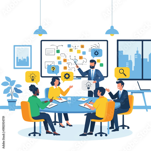 Business people in a meeting discussion 9.