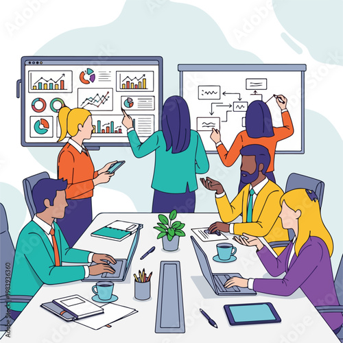 Business people in meeting discussion 1.