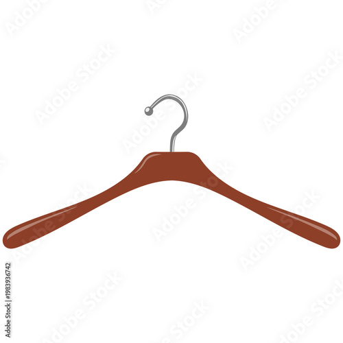 Wooden Clothes Hanger Illustration