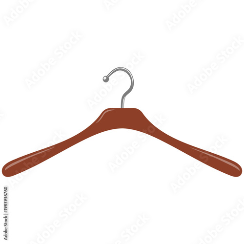 Wooden Clothes Hanger Illustration