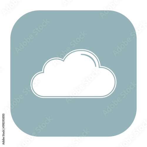 Cloud Icon Design Element White.