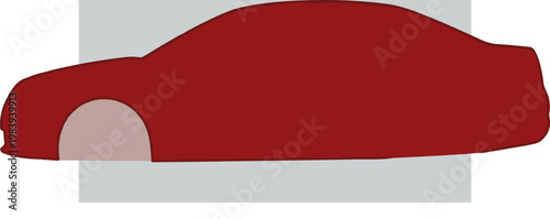 Red Car Covered in Cloth.