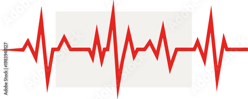Red Heartbeat EKG Medical Rhythm.