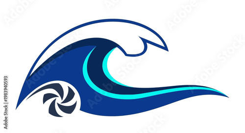Wave Icon Graphic Design Element.