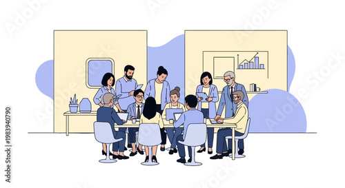 People Sitting Around A Table.