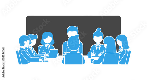 Business people sitting meeting.