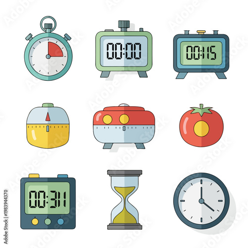 Collection of Various Time Keeping Devices.