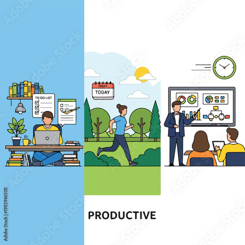 Businessman Giving Presentation to Colleagues.