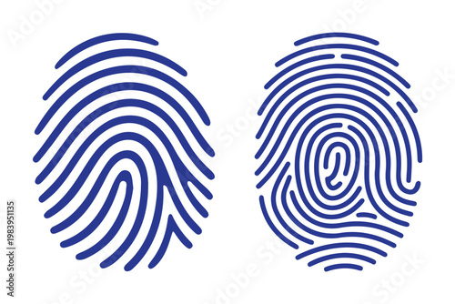 Fingerprint icon Collection for mobile and web apps. Editable stroke line and glyph icons. Blue Fingerprint Outline Icon Set. Fingerprint icon. filled flat sign for mobile concept. glyph and line.