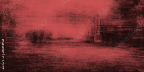 Abstract a visual expression of mystery and drama through monochromatic hues. The scene, enveloped in a palette of deep reds, exudes a sense of tension and unease.