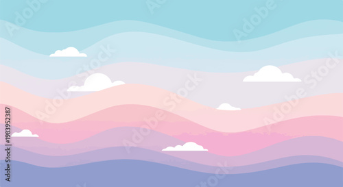 Clouds in pastel colored sky.