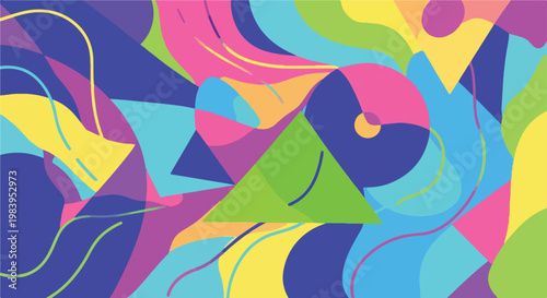 Colorful abstract shapes and patterns 2.