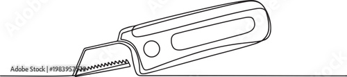 One continuous line drawing of cutter . Single line of cutter. one line icon drawing vector