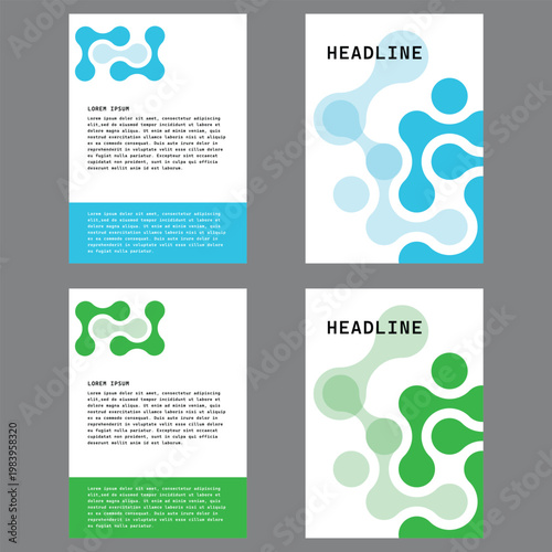 Cover Book Scientific Blue Green Vector