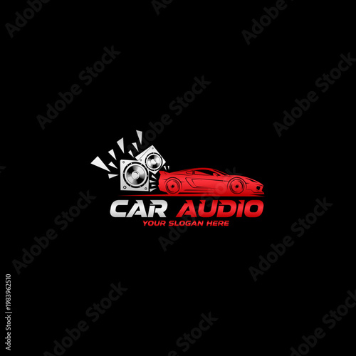 Car Audio Stereo System Logo Design.
