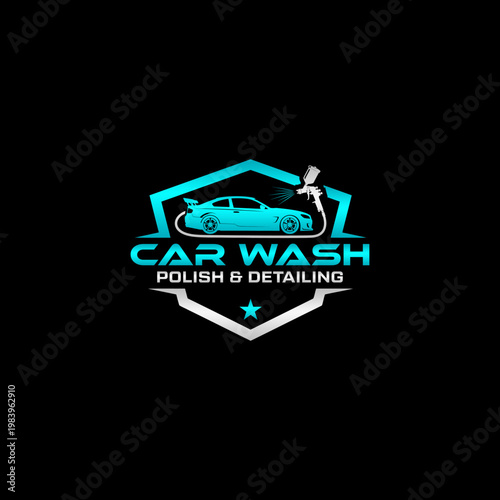 Car Wash and Detailing Service Logo.