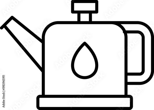 Oil can icon outline isolated on white