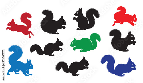 set of funny animals