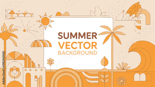Minimalist world health day awareness campaign background with summer vector illustrations