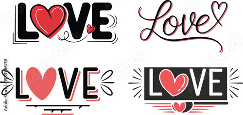 Dia dos Namorados Romantic Design with Hearts and Love Elements