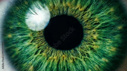 Vivid Emerald Green Human Eye Extreme Close Up
