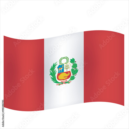 Peru flag vector illustration