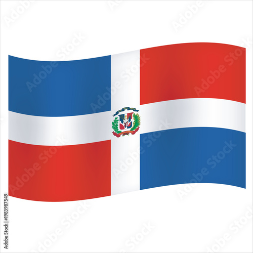 Dominican Republic flag vector illustration