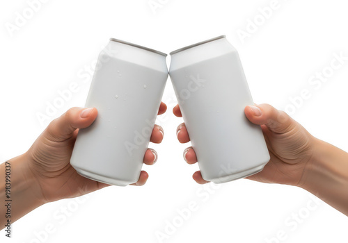 Two hands clinking empty champagne flutes in celebration