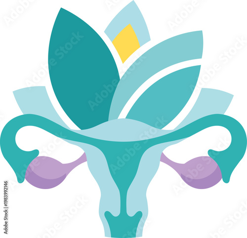 Female Reproductive System Lotus Icon