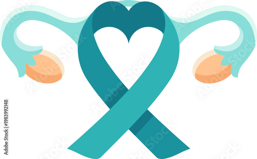 Teal Ribbon Ovarian Cancer Awareness