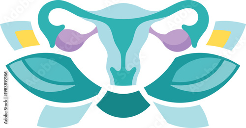 Stylized Female Reproductive System