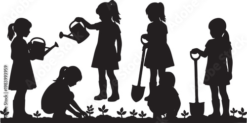 Kids Gardening and Planting Seeds