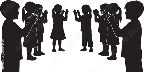 Kids Playing Hand Clapping Games