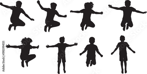 Children Jumping on Trampoline