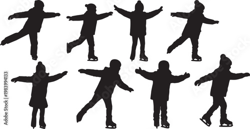 Kids Ice Skating Winter Activity